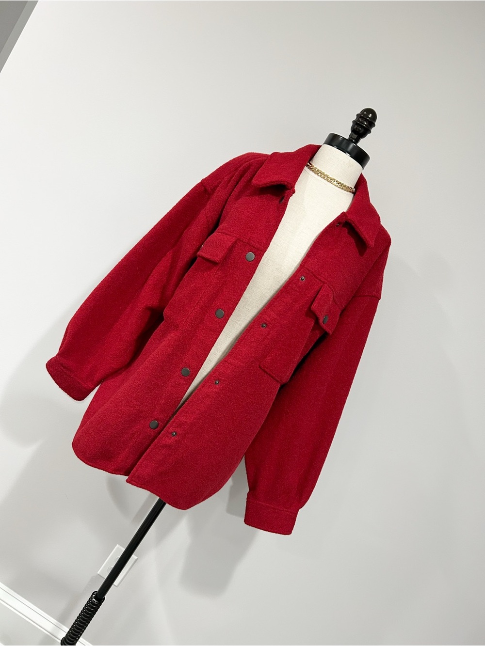 wild fable Red Oversized Shacket Jacket